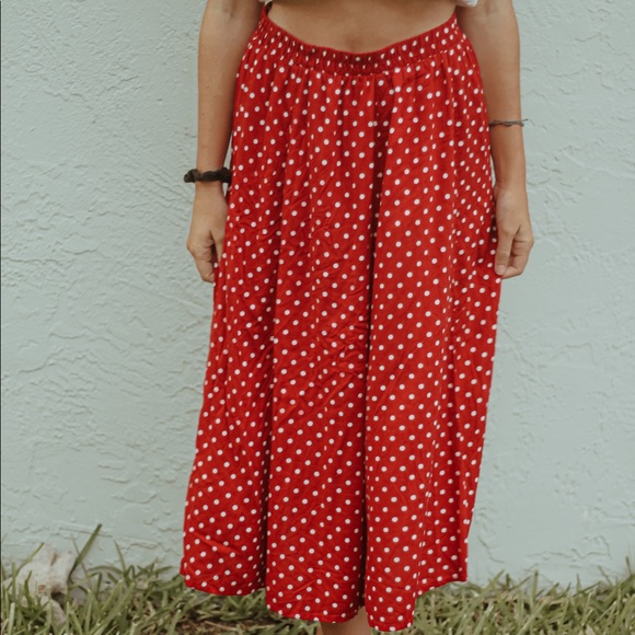 The Vermont Country Store Authentic Vintage Red and White Dot Skirt - Picture 4 of 5